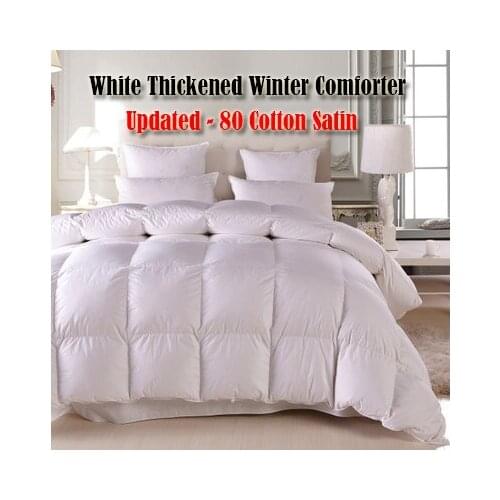 100% White Goose Down Winter Comforter Duvet dekbed Summer Doona Quilted Cotton Blanket king queen twin full Spring-autumn Quilt
