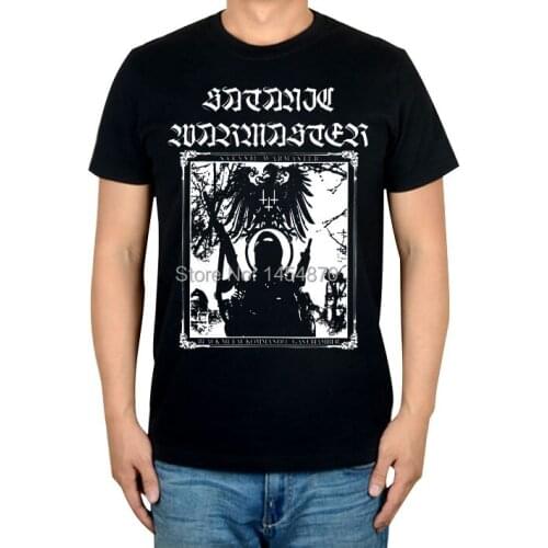 Warrior Soldier Satanic warmaster Rock Brand t shirt High Quality 100%Cotton Punk items fitness Hardrock Metal black shirts XXXL