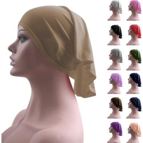 Cotton Undersarf Muslim Women Hijab Inner Cap Bandana Ninja Islamic Headwear Headscarf Bonnet Niqab Hat Arab Covers Tube Scarf