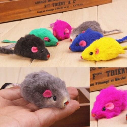 2pcs Colorful Kitten Car Playing Toys False Mouse in Rat For Pet Cat Funny Gift