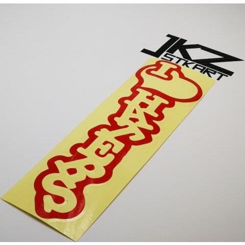 JKZ STKART Vinyl Die Cut Hellaflush Car Sticker Decal I Love Haters 20 x 6 cm for Motor Bike Truck Helmet Decorated Stickers