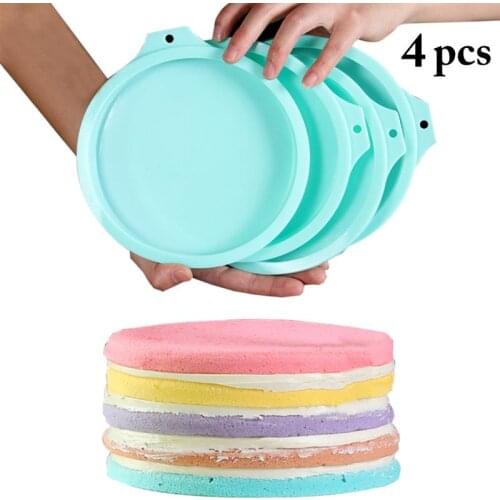 Kapmore 4pcs/set Cake Pan Set Creative Non-Stick Food Grade Silicone Baking Pan DIY Baking Tools For Kitchen