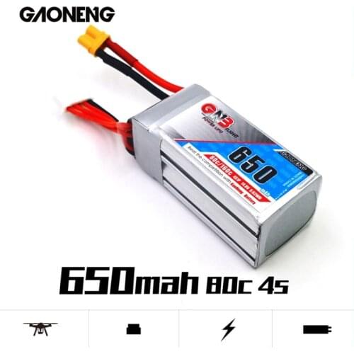 Gaoneng GNB Rechargeable 650mAh 14.8V 4S 80C/160C Lipo battery XT30 Plug for FPV Racing Drone RC Quadcopter Helicopter Parts