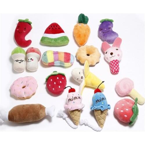Cute Plush Dog Toys Stuffed Squeaky Lovely Pet Small Dog Puppy Cat Tugging Chew Quack Sound Toy Peluche Dogs Supplies