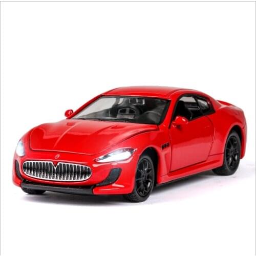 Simulation 1: 32 Martha GT sports car with acousto optic resilience alloy toy car model for childrens birthday gift