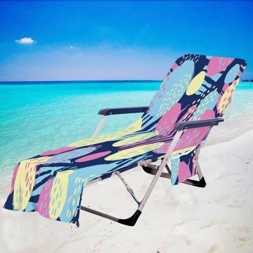Fashion Geometric Pattern Beach Chair Cover Towel Outdoor Furniture Portable Hotel Garden Swim Pool Sun Lounger Chair Mat