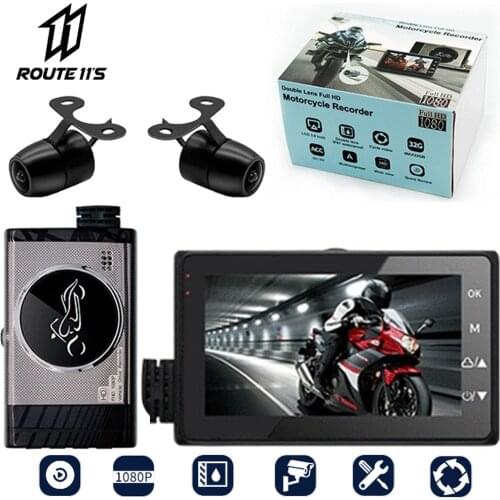 Motorcycle Camera Motorcycle Moto Recorder Special Dual-track Front Rear Recorder Front And Rear Dual Lenses Cam Action Camera
