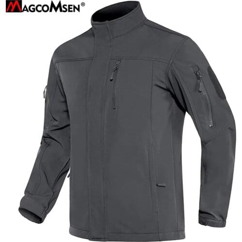 MAGCOMSEN Winter Warm Fleece Military Windbreaker Jackets Men Tactical Army Thermal Softshell Jackets Male Waterproof Rain Coats