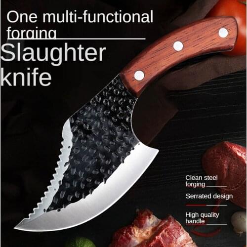 High Hardness Butcher Knife Stainless Kitchen Knife Damascus Laser Pattern Chinese Chefs Knife Hand Made Meat Cleaver