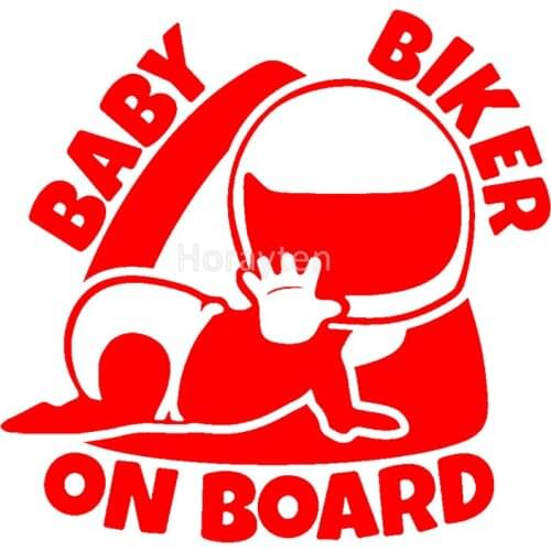 Auto Trucks Window Tail Decals Warning BABY BIKER ON BOARD Stickers