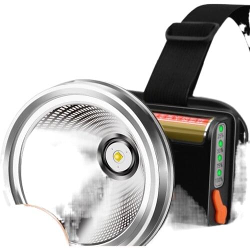 The head-mounted headlight glare inductive charging bright flashlight 18650 lithium miner fishing Yediao