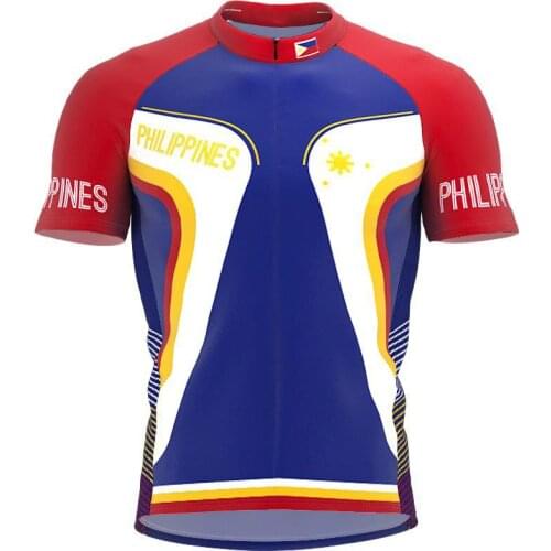 2021 new PHILIPPINES mens full zipper bicycle short-sleeved cycling jersey