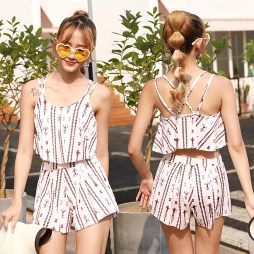 2021 New Fashion Striped Ladies Swimsuit Sexy Quick-drying Split Two-piece Trousers Thin Hot Spring Swimsuit