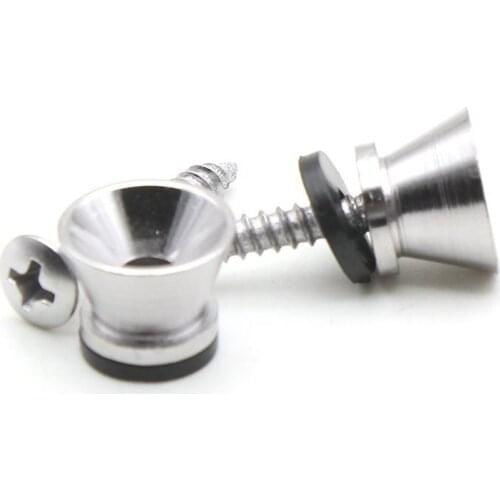 New 2pcs Guitar Strap Lock Pins Peg Metal for Acoustic Electric Guitar Ukulele Bass Universal Silver