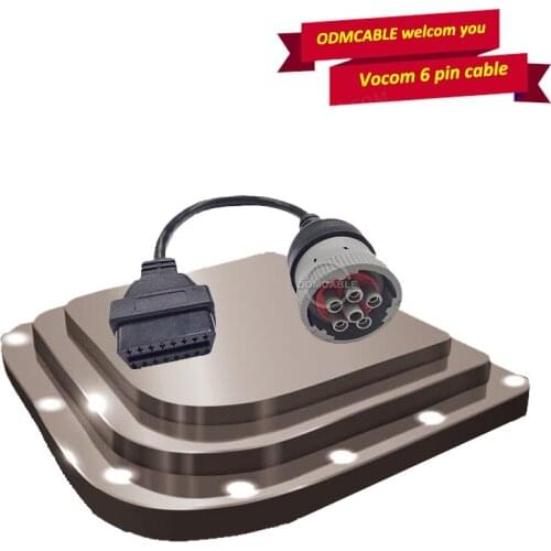 OBDII auto diagnostic scanner 6 pin vocom diagnosis cable obd diagnostic tool for vocom scanner