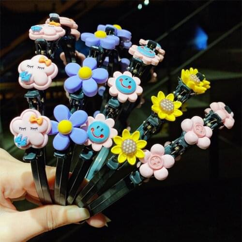 New Cartoon Hair bands girls Headband braided hair clip Headband Hair Hoop Cute hairpin hair accessories for girls ornaments
