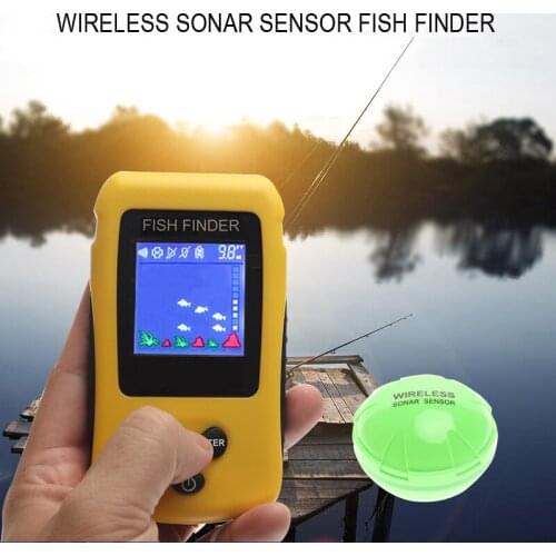 TL86 Portable Sonar Sensor Wireless Fish Finder Rechange Coloful LCD Screen 120m Depth Echo Sounder For Sea Lake Ice Fihsing