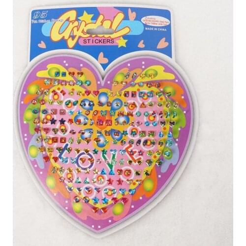 Beautiful Kid Girl Three-dimensional Crystal Stick Earring Cartoon Sticker PVC Material Toy Children Toys Body Bag Party Jewelry