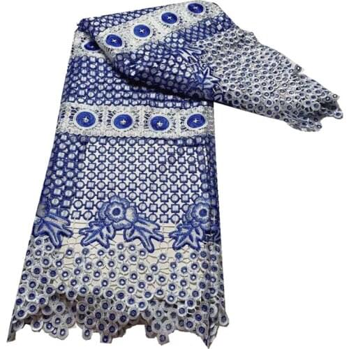 Swiss Cord Lace Fabrics blue Color Lady Style Elegant French African Nigerian Design 2021 Quality New Arrival DF-160