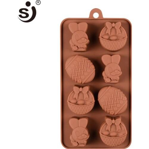 SJ Silicone Molds Chocolate Baking Animal Easter Egg Shaped Candy Cake Decorating Tools Heat resistant Oven Safety Cake Molds