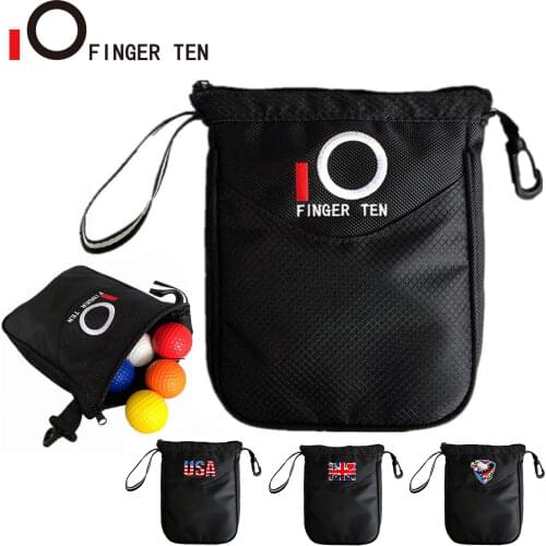 New Durable Large Golf Pouch Bag for Men Women Zipper Storage Bags Hold 20 PU Balls USA UK EAGLE Black Style Drop Shipping