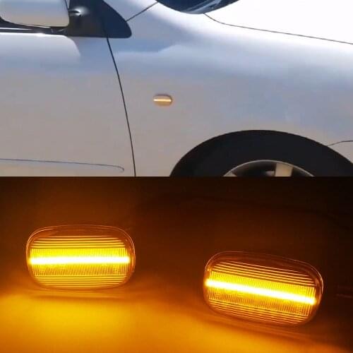 For Toyota Corolla Celica Caldina Camry Hilux Probox Fielder Avensis RAV4 Prius Runx Led Dynamic Side Marker Turn Signal Lights