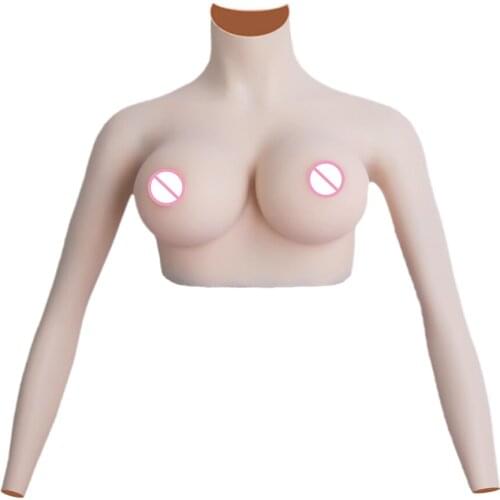 Chihiro Realistic Silicone Breast Forms with Arms Artificial Fake Boobs E Cup for Cosplay Crossdresser Shemale Transgender tits