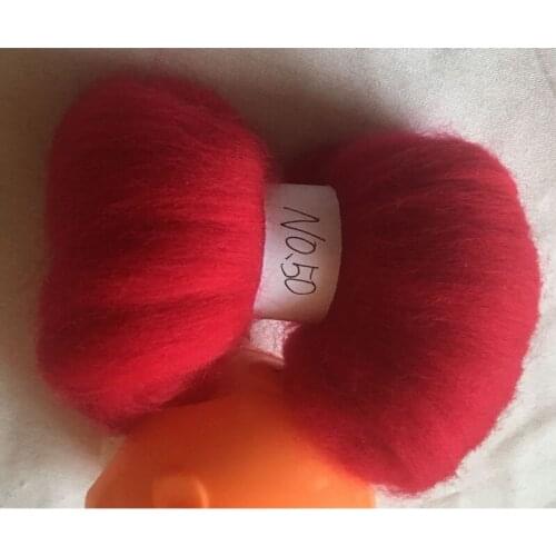 WFPFBEC 70s Australia COMBED 100% WOOL fiber merino diy wool for neddles felting 50g 100g 200g 300g 500g NO.50