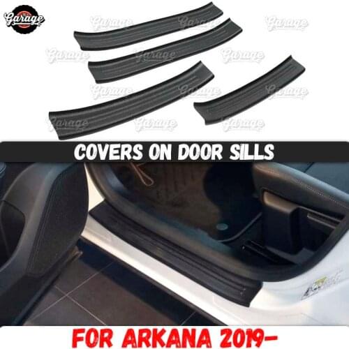 Guard covers on door sills for Renault Arkana 2019- ABS plastic 1 set / 4 pieces accessories interior molding car