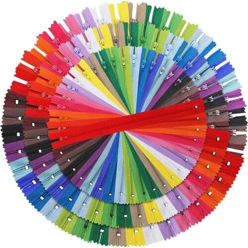 10pcs 6 Inch-24 Inch (15cm-60cm) Lnvisible Zippers Nylon Coil Bulk Zipper For Tailor Crafts Handcraft Sewing Cloth Accessorie