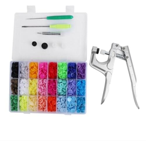 Fastener Snap Pliers Button+360set T5 Plastic Resin Snap Press Stud Cloth Diaper