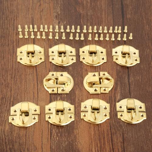 10pcs 27*29mm Box Latch Clasps for Jewelry Chest Box Suitcase Padlock Handbag Buckle Clip Clasp