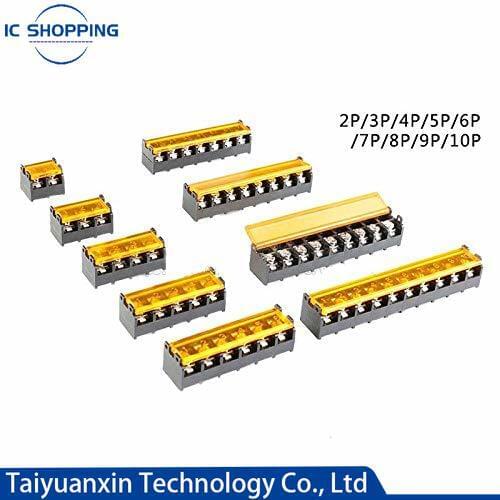 10PCS HB9500 2P 3P 4P 5P 6P 7P 8P 9P 10P With cover Barrier/Terminal Terminal Connector Pitch 9.5MM