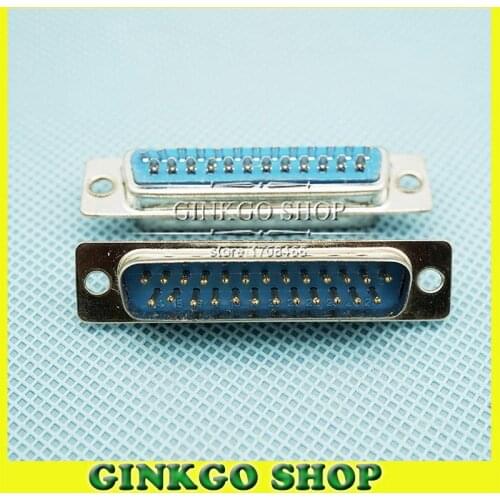 10pcs/lot DB25 25 Pin Jack DB25 Serial Male Jack 2-Row Dual Adapter Plug Solder Connector Free shipping