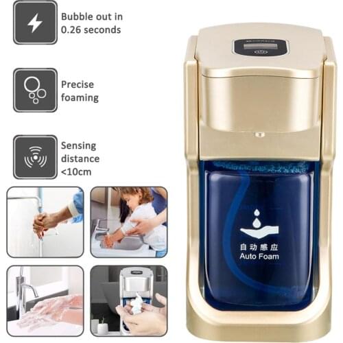 450ML Automatic Soap Dispenser Touchless Foaming Infrared Motion Sensor Hands-Free Soap Pump Dispenser For Bathroom Kitchen