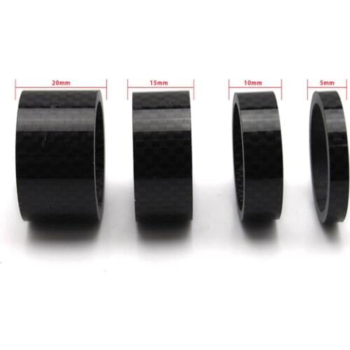 5PCS Mountain bike 28.6 front fork bowl carbon fiber washer stand group ring 5/10/15mm