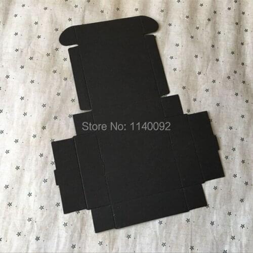 Free shipping 50pcs a lot 7X7X2.2 cm black matte paperboard box/cosmetics gift packing box/Handmade Soap ornament packing box