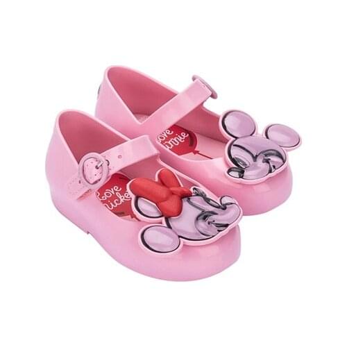 2021 Disney Mini Melissa Jelly Shoes Mickey Minnie Girl Sandals Cute Comfortable Childrens Shoes Melissa Princess Sandals
