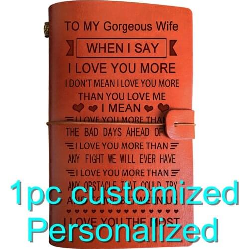 Engraved Leather Journal Christmas Birthday Business Travel Office BJ033 A6 Notebook Diary Dropshipping Women Customized Product