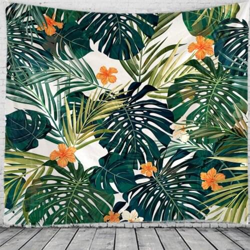 Tropical plant tapestry Mandala tapestry wall cloth Yoga Hippie Bohemian witchcraft living room home decoration beach towel