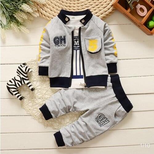 BibiCola Baby Boys clothing set Spring Autumn Kids Fashion Sports Clothes For Boys Cotton Suits Children Casual Outfits