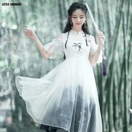 Hanfu Costumes for Women Original Chinese Modern Traditional Female Cosplay Hanfu Ancient Bamboo Plus Size Women Clothing
