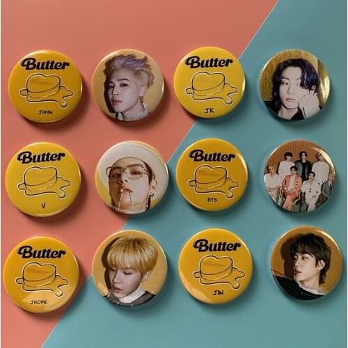 KPOP Bangtan Boys BUTTER Peripheral Badge Brooch Badge Tian Jungkook