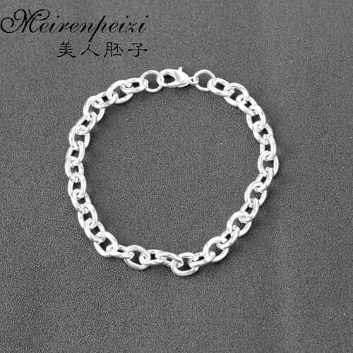 New Fashion Punk Metal Bracelet Buckle Classic Simple Wristband Women Men Jewelry Gifts Wholesale pulseira masculina