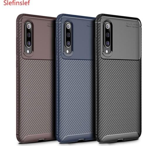 Shockproof Phone Case Bumper Silicone Carbon fiber Cover On For Xiaomi MI 9 SE 9T Pro Mi9 9SE Mi9t t 6/8 64/128/256 GB Xiomi