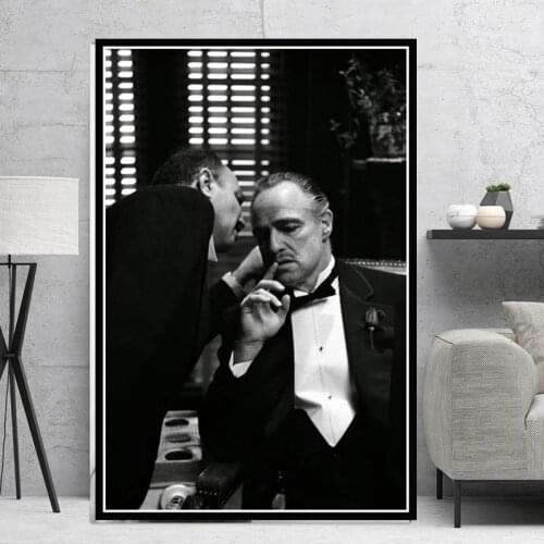 Godfather Modern Canvas Art Posters and Prints Godfather Abstract Canvas Paintings on the Wall Nordic Art Pictures Home Decor