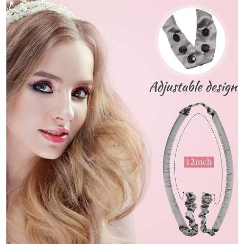 Heatless Sponge Curling Rod Headband Silk Hair Curls Overnight Sleep Stretchable Head Band Magic Wave Hair Curler Styling Tools