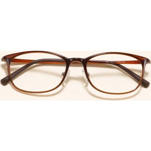 Width140 Ultra-light Tungsten Carbon Steel Tube Nose Pads Myopic Glasses Unisex Oval Retro Optical Prescription Eyeglass Frame