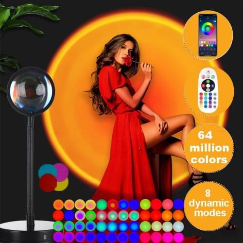 16 Million Colors Sunset light Projector Lamp for Living Room,Bar, Bedroom Decoration,Meditation,Yoga,Photographic Lighting