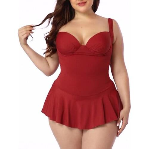 Women Maxi Bikinis Set Summer Sexy Solid Color Push Up Ruffle Hem Backless Swimsuit Swimwear Oversize Swimming Suit